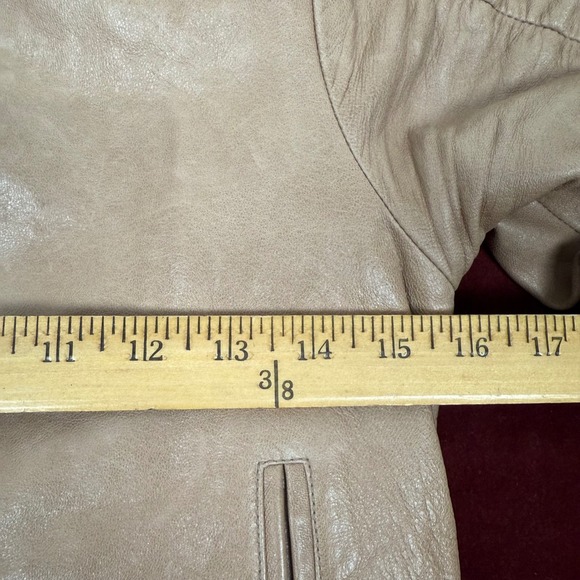 Alice + Olivia Tan Leather Jacket - Picture 5 of 7